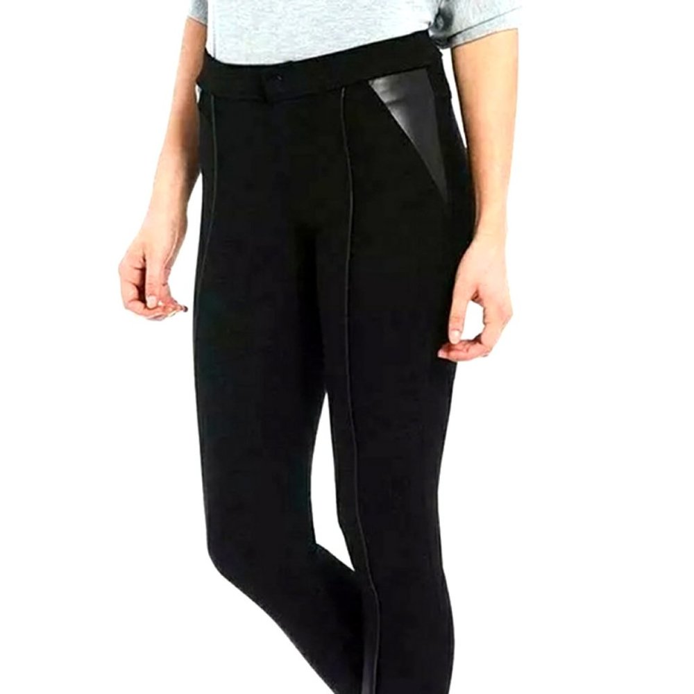 Zeza B by Hue Luxe Twill Ponte Stretch Leggings